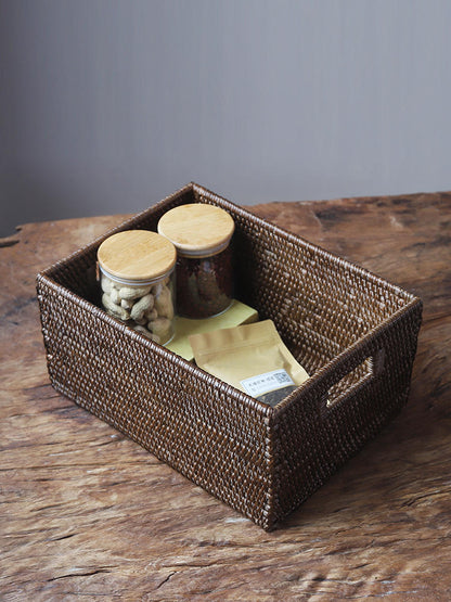 Rattan Storage Box  With Lid