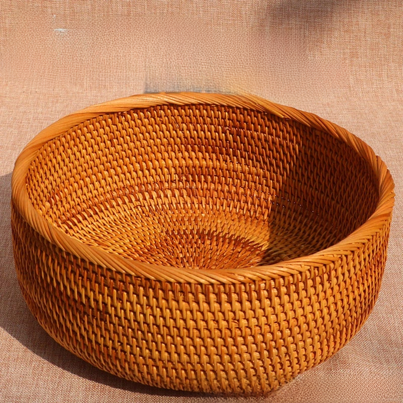 Rattan Round Storage Baskets | Flat