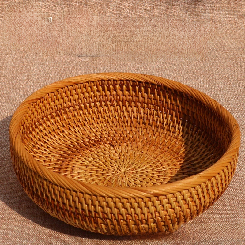 Rattan Round Storage Baskets | Flat