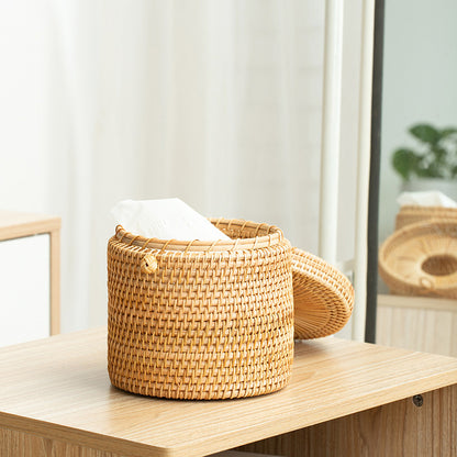 Rattan Cylinder Toilet  Roll Holder