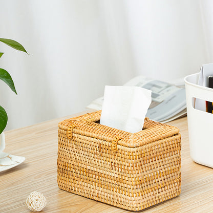 Rattan Tissue Cover Box