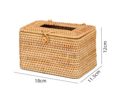 Rattan Tissue Cover Box