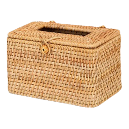 Rattan Tissue Cover Box