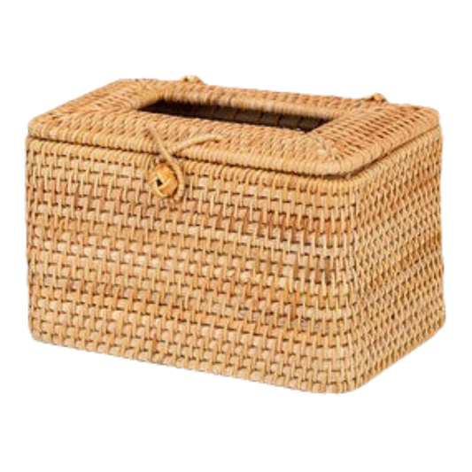 Rattan Tissue Cover Box