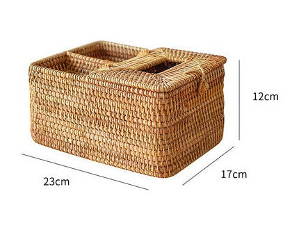 Rattan Tissue Cover Box