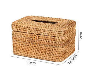 Rattan Tissue Cover Box