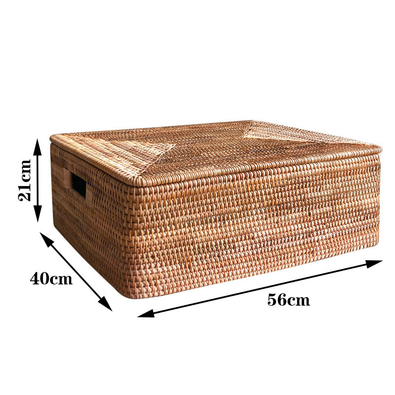 Rattan Rectangular Baskets with Lid  | Various sizes | Can Be Customized