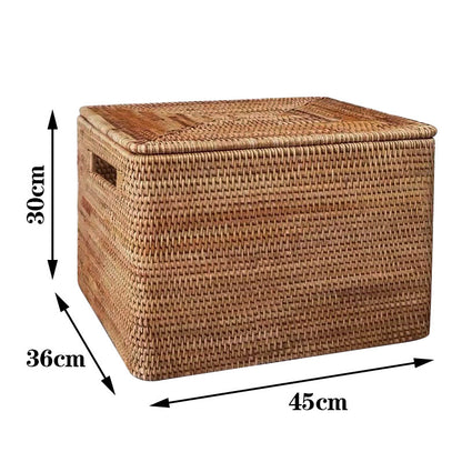 Rattan Rectangular Baskets with Lid  | Various sizes | Can Be Customized