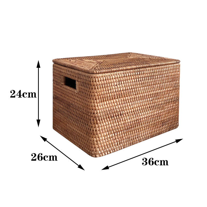 Rattan Rectangular Baskets with Lid  | Various sizes | Can Be Customized