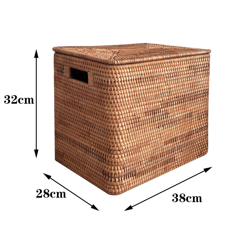 Rattan Rectangular Baskets with Lid  | Various sizes | Can Be Customized