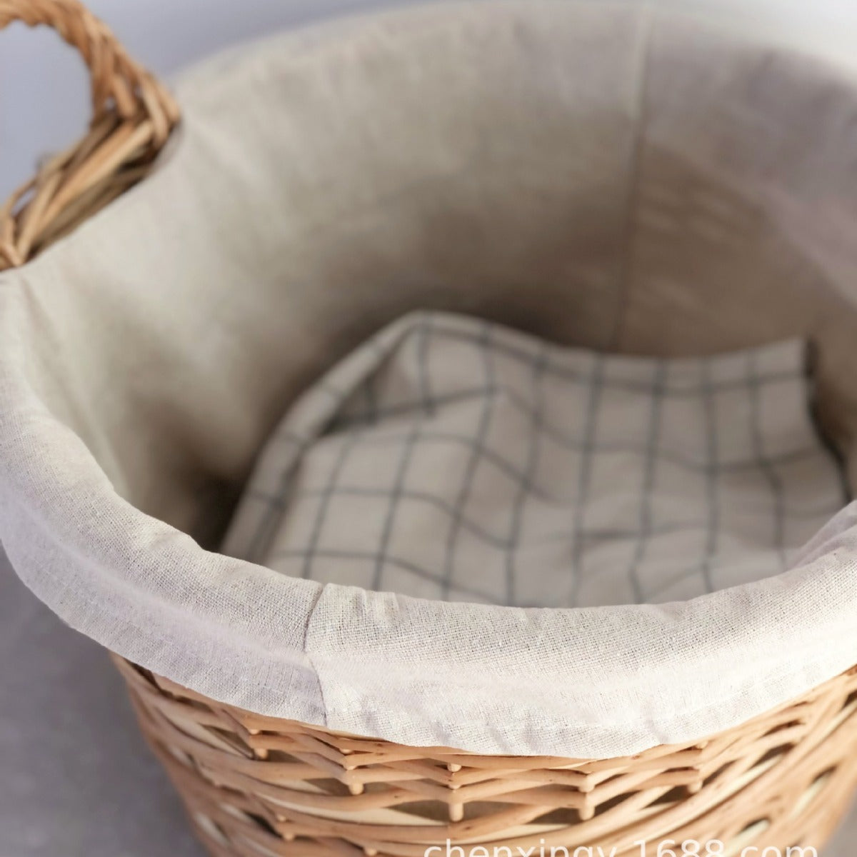 Wide Open Wicker Basket