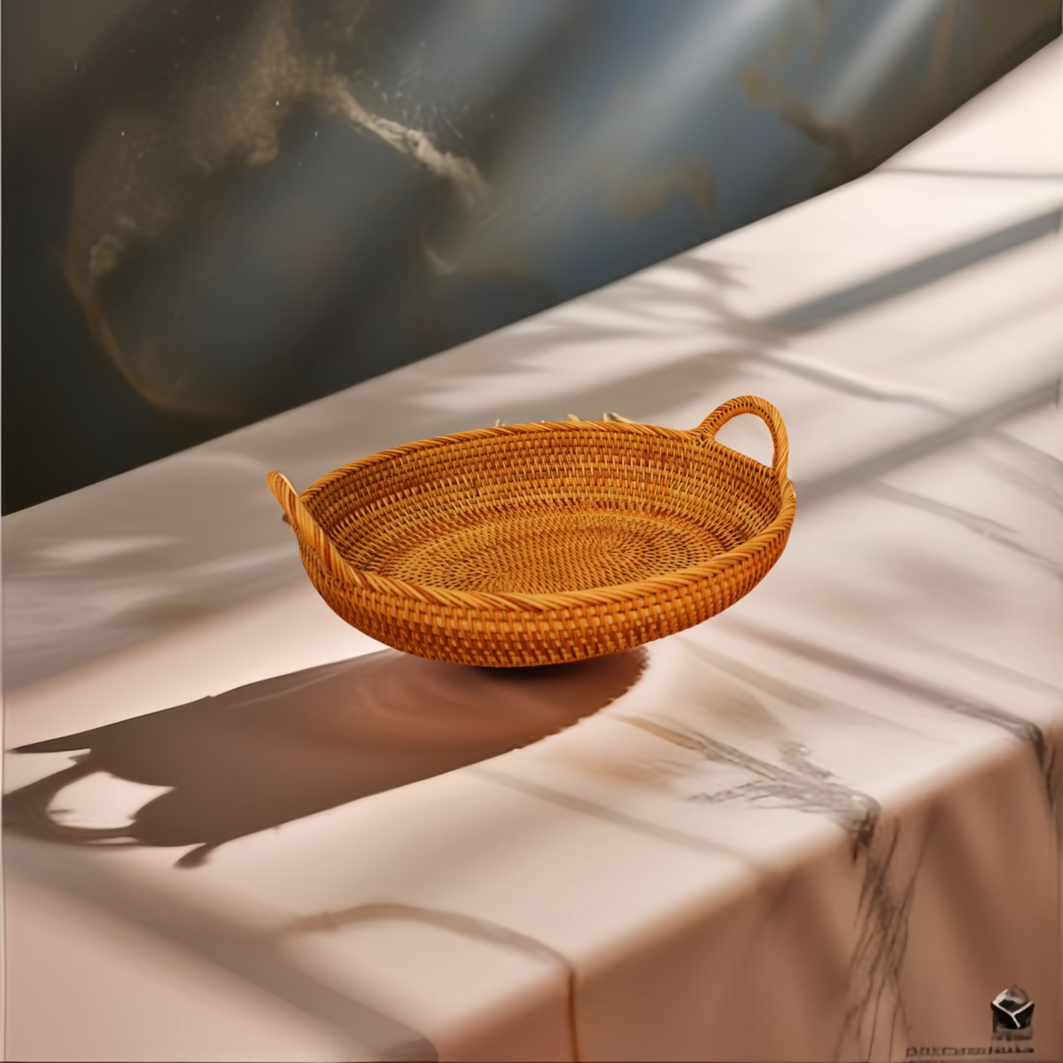 Elliptical Serving Tray With Handle