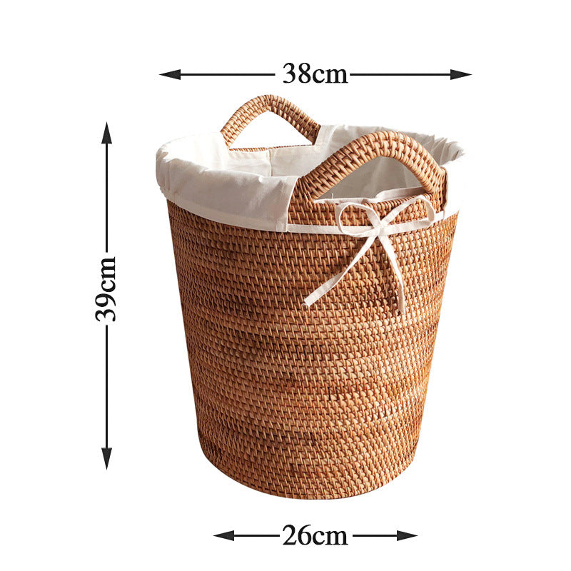 Slight Taper Wicker Laundry Hamper - Medium