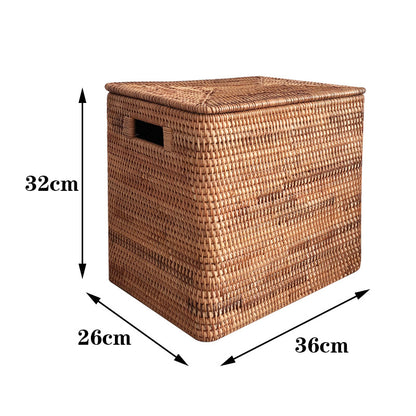 Rattan Rectangular Baskets with Lid  | Various sizes | Can Be Customized