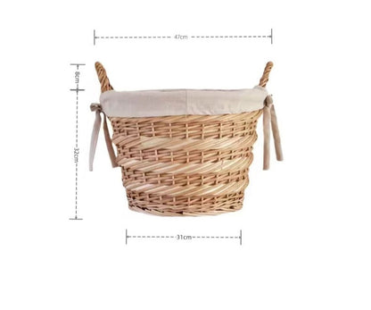 Wide Open Wicker Basket