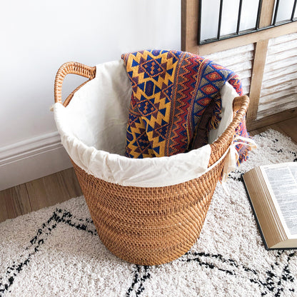 Slight Taper Wicker Laundry Hamper - Large