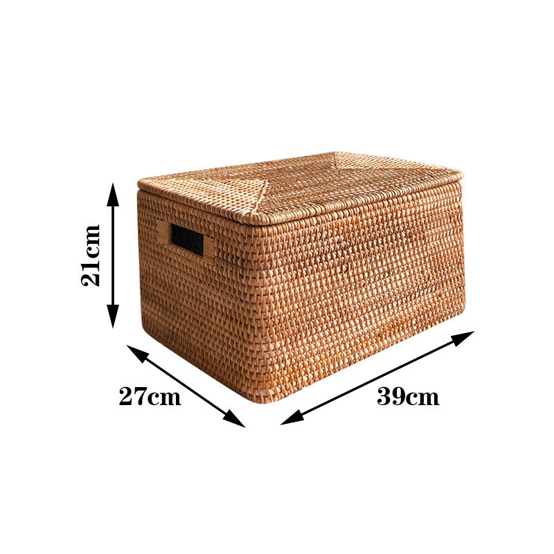 Rattan Rectangular Baskets with Lid  | Various sizes | Can Be Customized