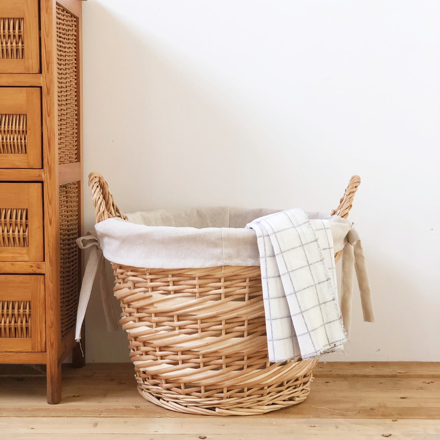 Wide Open Wicker Basket