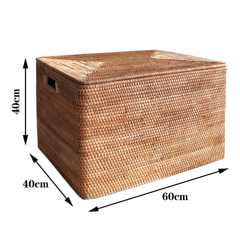 Rattan Rectangular Baskets with Lid  | Various sizes | Can Be Customized