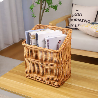 Wicker Magazine Organizer