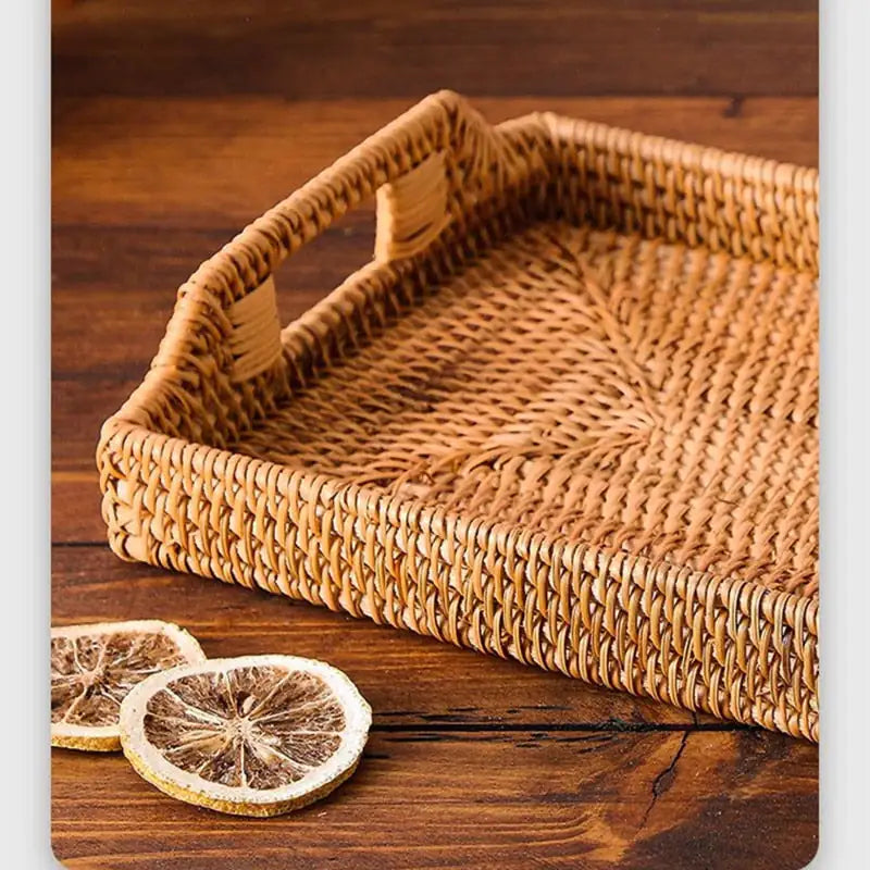 Rattan  Rectangle Basket Set