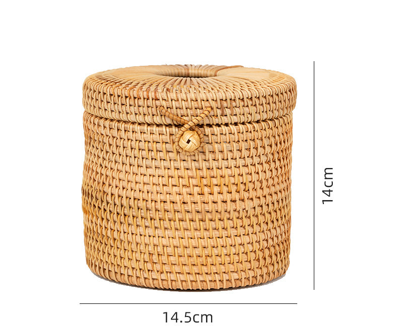 Rattan Cylinder Toilet  Roll Holder